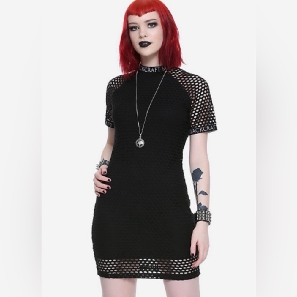 Blackcraft Black Mesh Mini Dress
